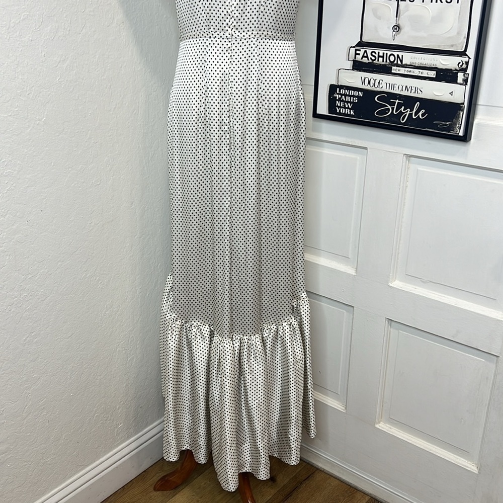 NWT Hellessy Ravena BNW Polka Dot Ruffle Hem Dress Size 8 - Picture 7 of 12